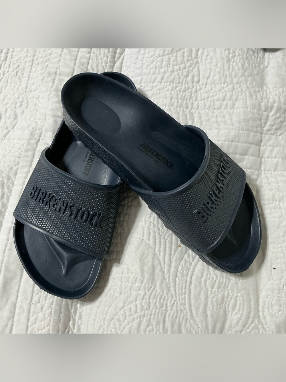 Birkenstock Barbados Eva Size 37 L6 M4 Navy Blue Comfort Flat Slide Sandals